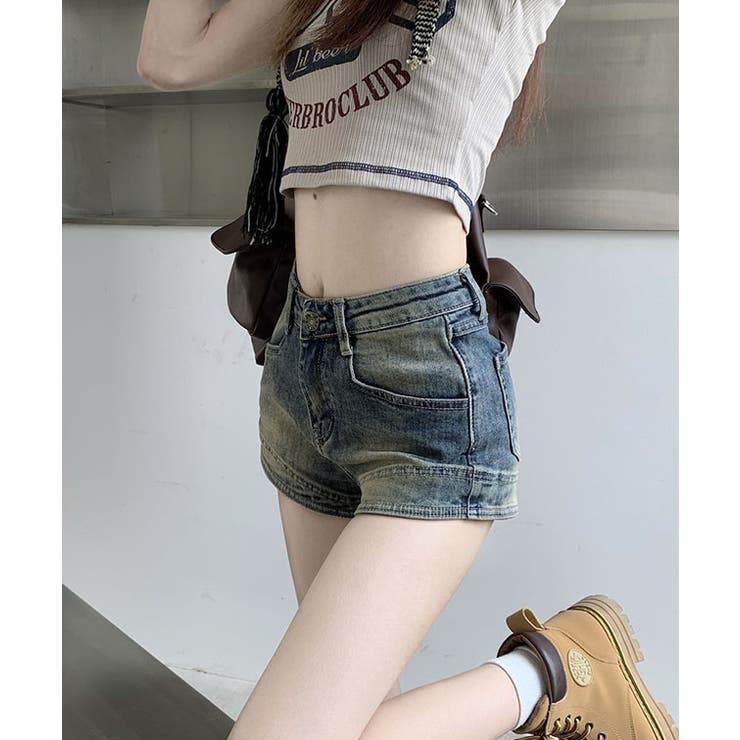 ユーズド風 ハイウエスト デニム | レースレディース  | 詳細画像4 