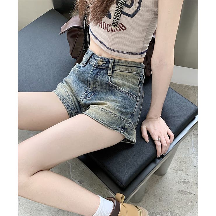 ユーズド風 ハイウエスト デニム | レースレディース  | 詳細画像5 