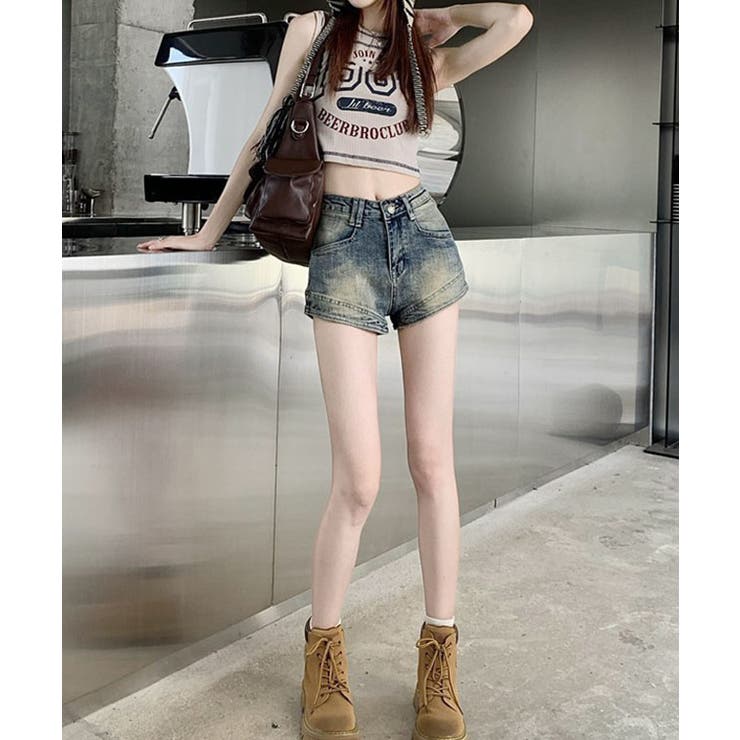 ユーズド風 ハイウエスト デニム | レースレディース  | 詳細画像6 