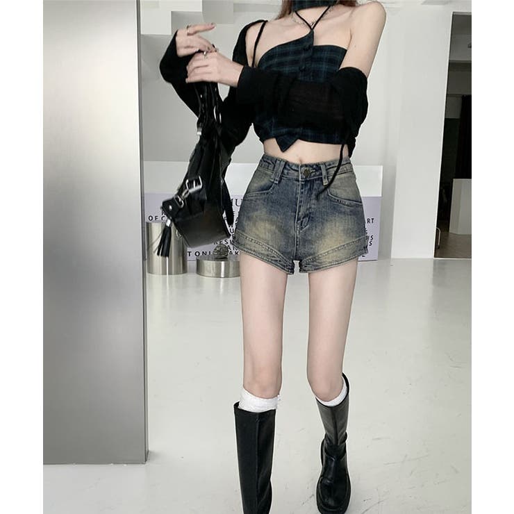 ユーズド風 ハイウエスト デニム | レースレディース  | 詳細画像7 