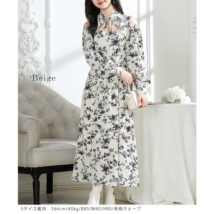 花柄 襟付き オフショル風 | レースレディース  | 詳細画像3 