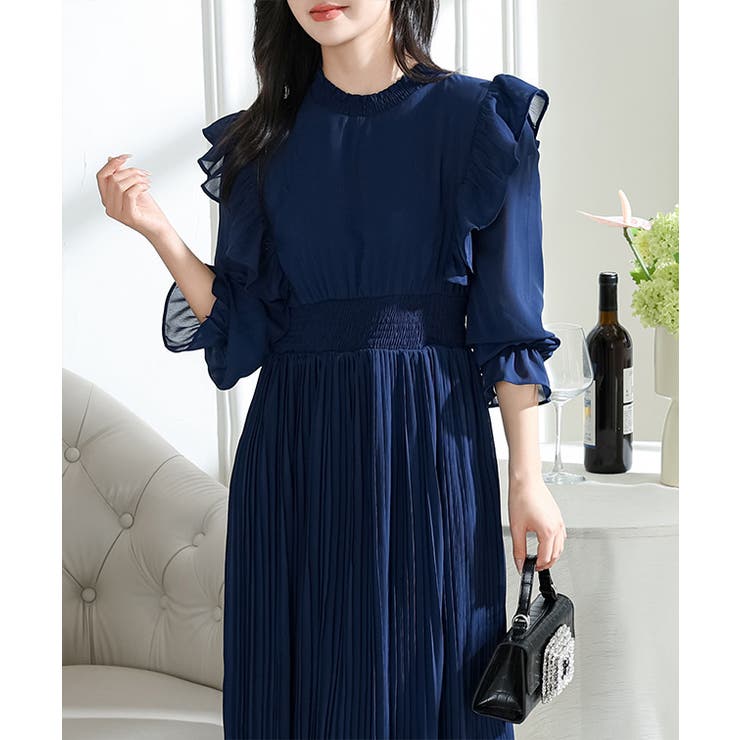 肩フリル プリーツ キャンディスリーブ | レースレディース  | 詳細画像11 