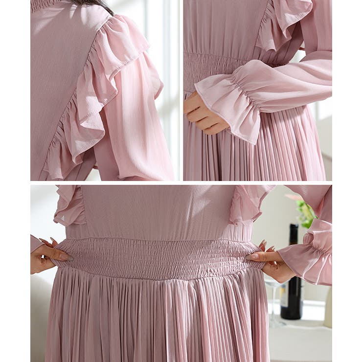 肩フリル プリーツ キャンディスリーブ | レースレディース  | 詳細画像19 