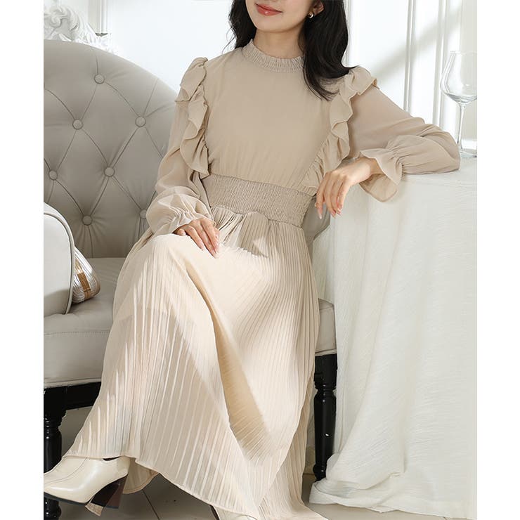 肩フリル プリーツ キャンディスリーブ | レースレディース  | 詳細画像5 