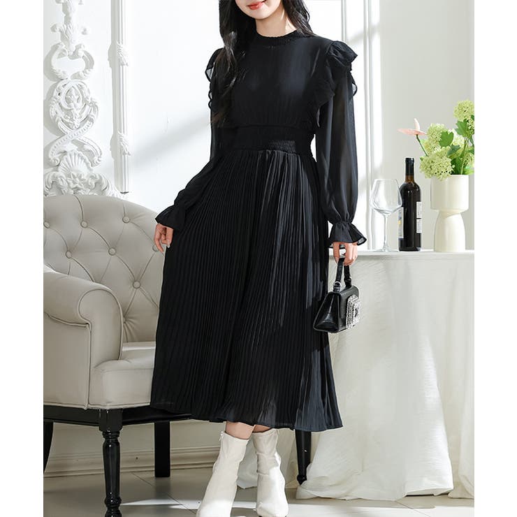 肩フリル プリーツ キャンディスリーブ | レースレディース  | 詳細画像7 