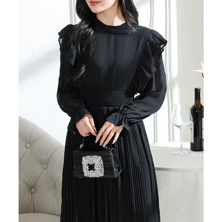 肩フリル プリーツ キャンディスリーブ | レースレディース  | 詳細画像8 