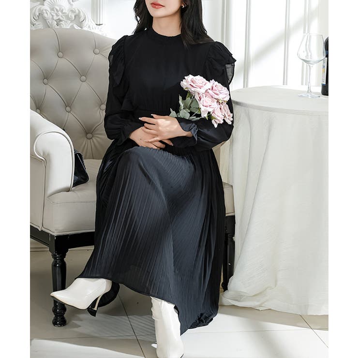 肩フリル プリーツ キャンディスリーブ | レースレディース  | 詳細画像9 