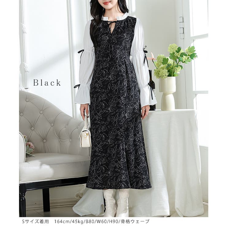 花柄 キャンディースリーブ ドッキング | レースレディース  | 詳細画像8 