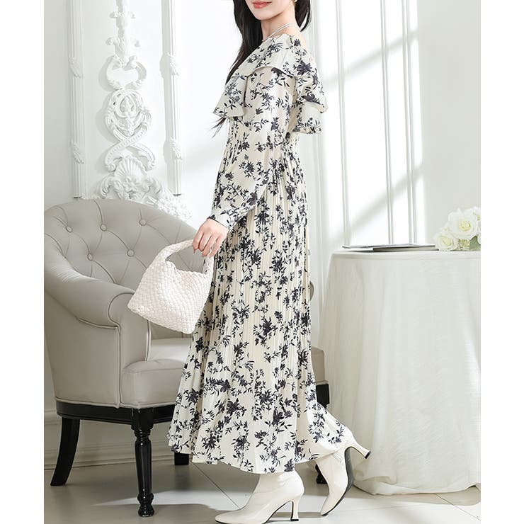 フラワー プリント 肩フリル | レースレディース  | 詳細画像11 