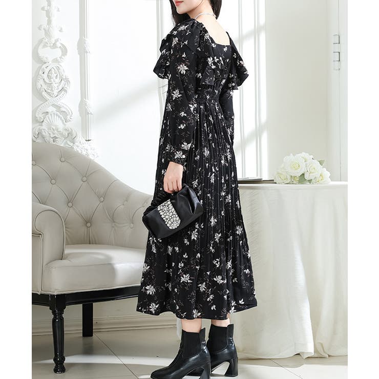 フラワー プリント 肩フリル | レースレディース  | 詳細画像6 