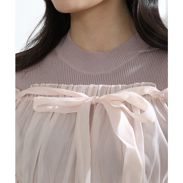 シアー リボン付き オフショル | レースレディース  | 詳細画像17 