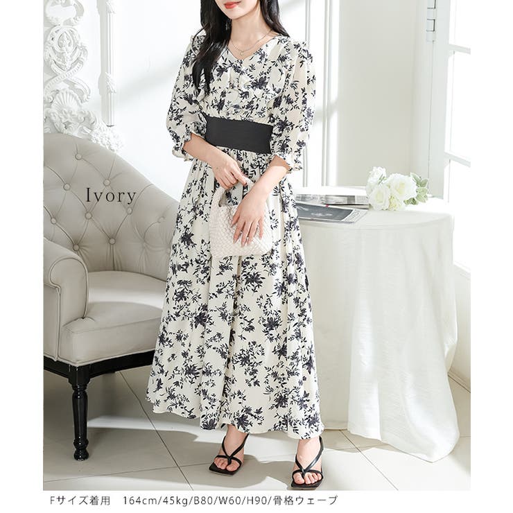 フラワー プリント Vネック | レースレディース  | 詳細画像13 