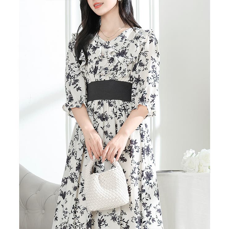 フラワー プリント Vネック | レースレディース  | 詳細画像14 