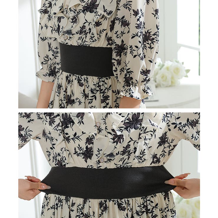 フラワー プリント Vネック | レースレディース  | 詳細画像19 