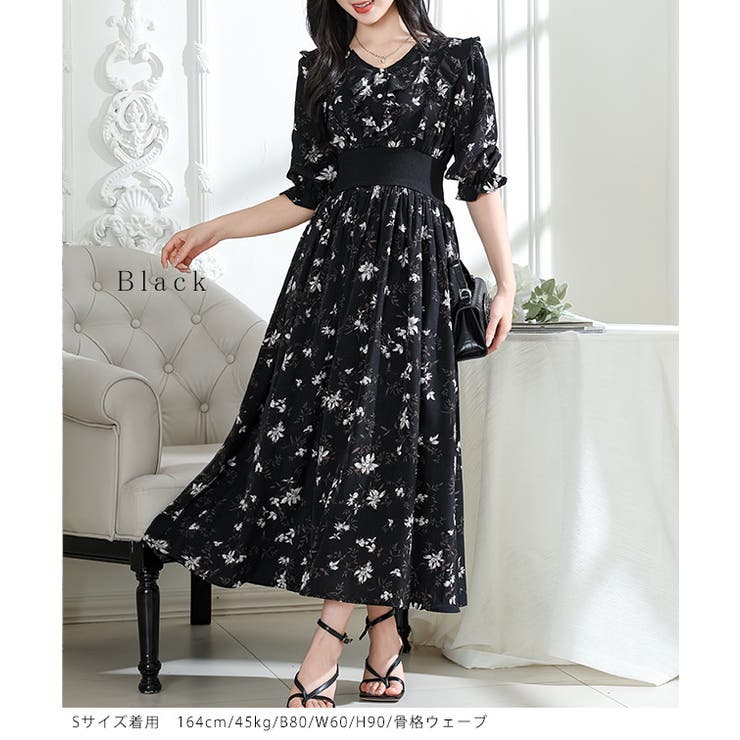 フラワー プリント Vネック | レースレディース  | 詳細画像3 