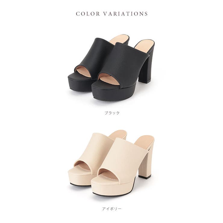 レザー調 オープントゥ プラットフォーム | レースレディース  | 詳細画像2 