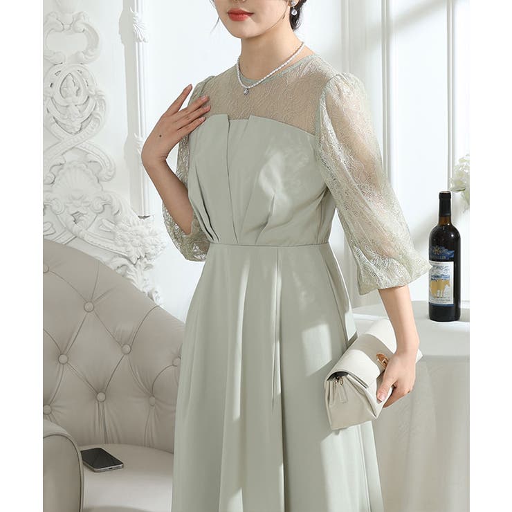 ビスチェ風 レース 切り替え | レースレディース  | 詳細画像16 