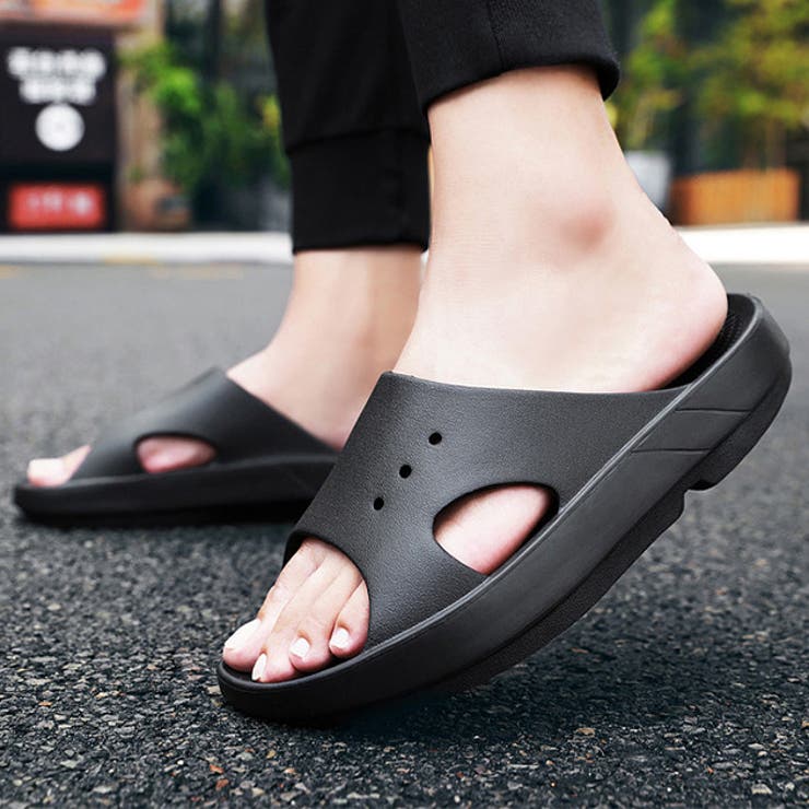 厚底 スライド スリッパ | レースレディース  | 詳細画像1 