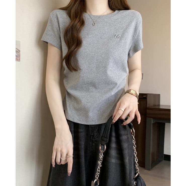 リボン刺繍 シャーリング クルーネック | レースレディース  | 詳細画像11 