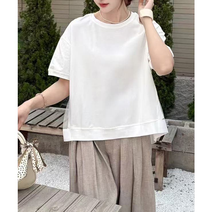 チュール レイヤード クルーネック | レースレディース  | 詳細画像6 