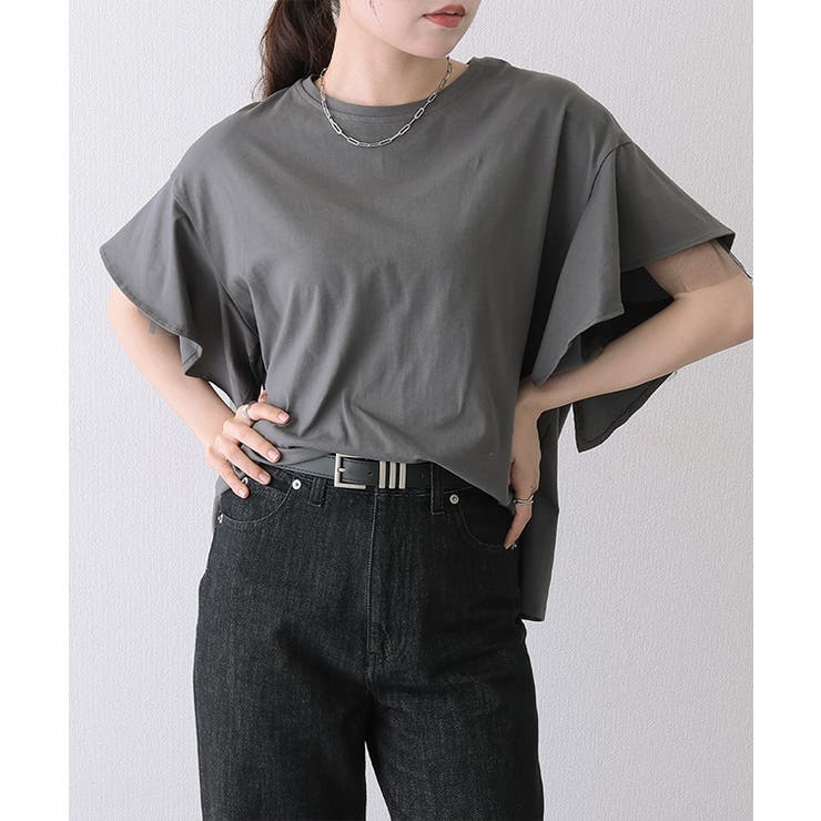 フリルショルダー チュール ドッキング | レースレディース  | 詳細画像11 