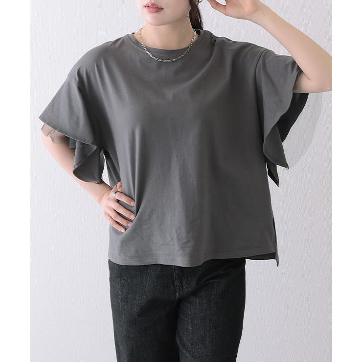 フリルショルダー チュール ドッキング | レースレディース  | 詳細画像13 