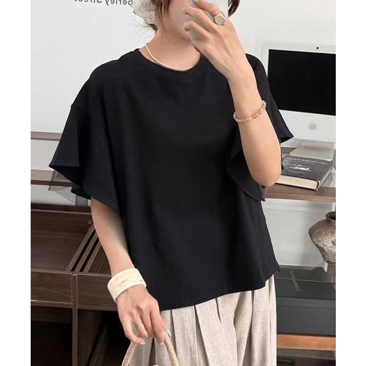 フリルショルダー チュール ドッキング | レースレディース  | 詳細画像4 