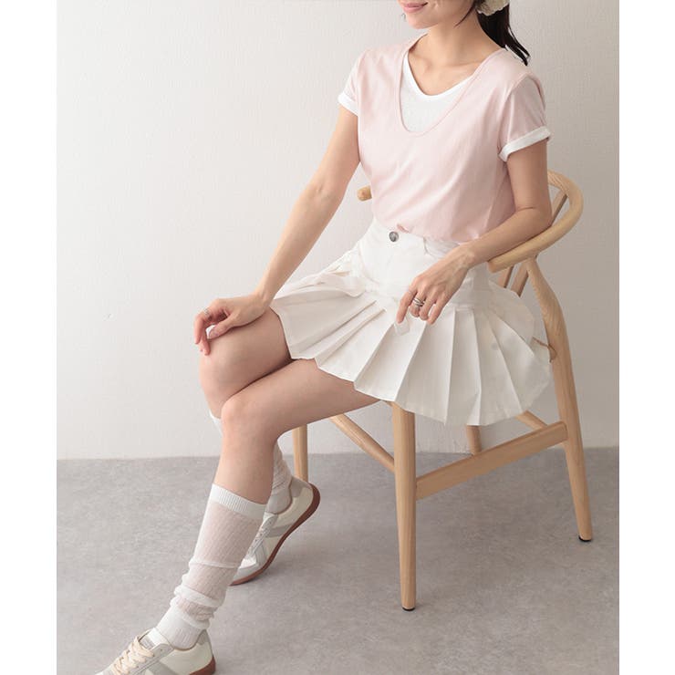 ドッキング デザイン 袖ロールアップ | レースレディース  | 詳細画像5 