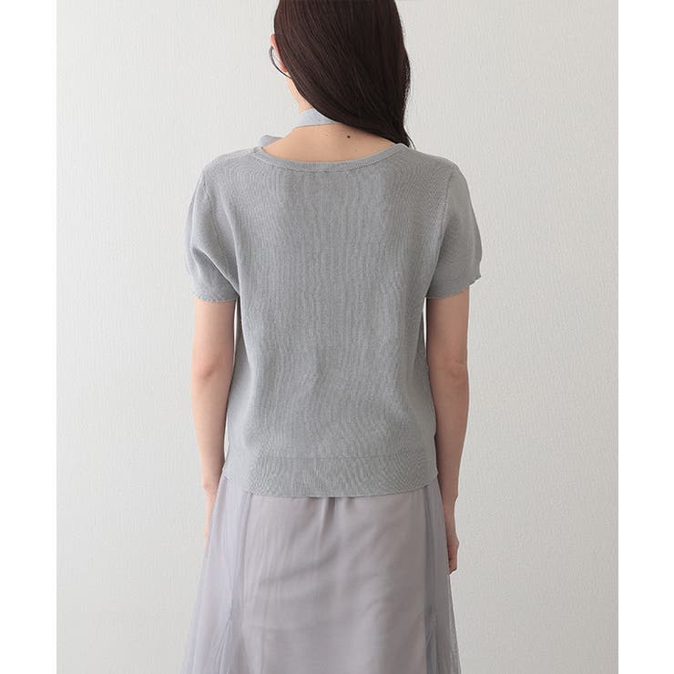 チョーカー付き ラウンドネック 半袖 | レースレディース  | 詳細画像18 