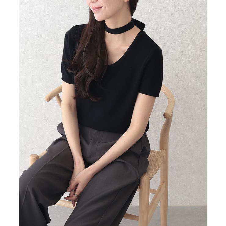 チョーカー付き ラウンドネック 半袖 | レースレディース  | 詳細画像8 