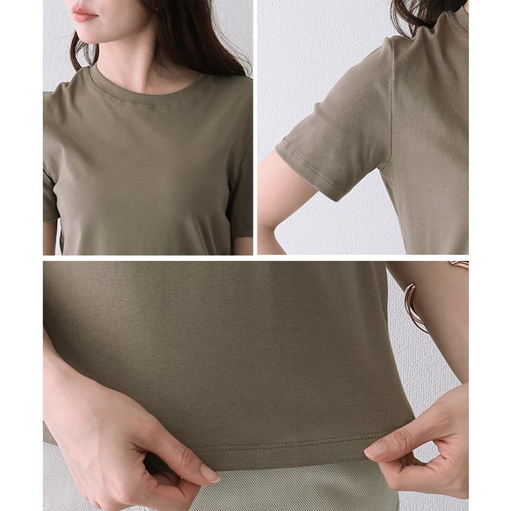 クルーネック ベーシック コットン | レースレディース  | 詳細画像20 