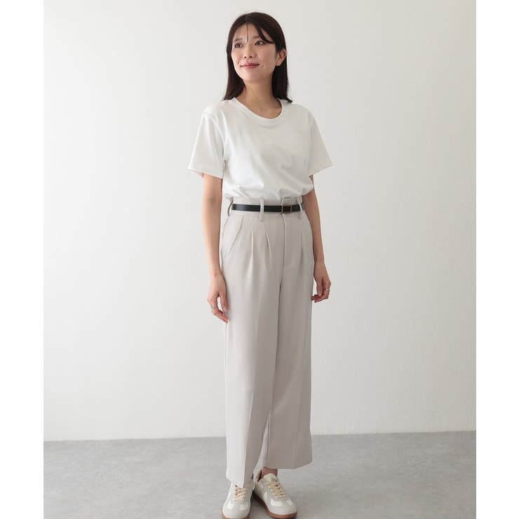 【 】送料・関税込★リラックスドクルーネック 半袖 クルーネック ベーシック 半袖[品番：LCLW0008903]｜レース