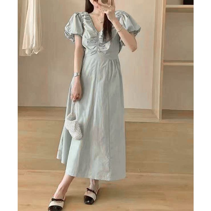 フロント シャーリング Vネック | レースレディース  | 詳細画像10 