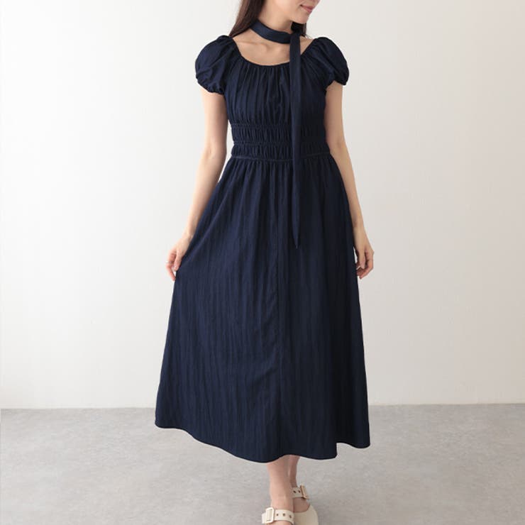 タイ付き付き パフスリーブ ギャザー | レースレディース  | 詳細画像1 