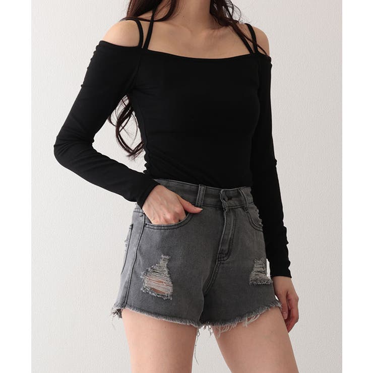 ダメージ ハイウエスト デニム | レースレディース  | 詳細画像9 