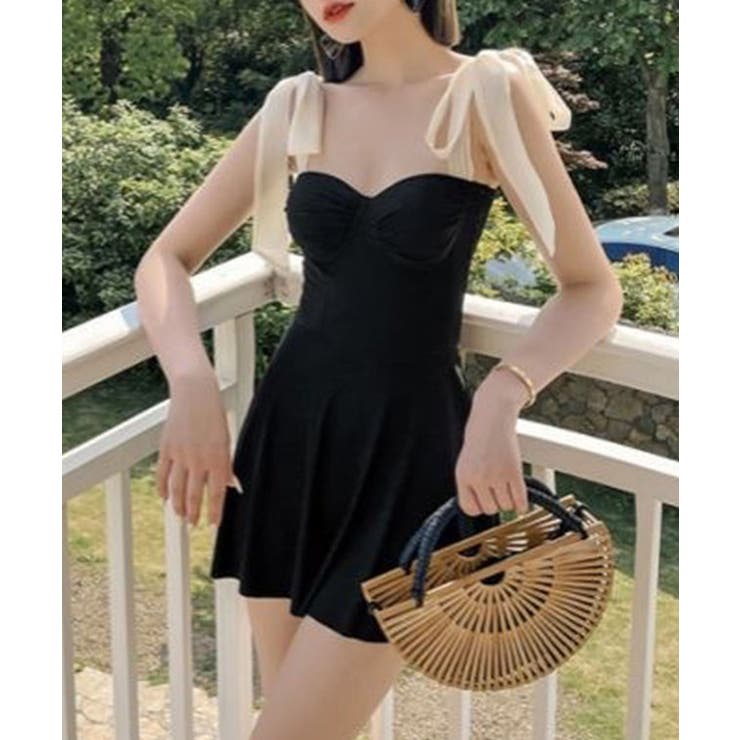 【新品】ショルダーリボンスウィムウェア 楽天市場】【店内全品30％OFFクーポン】9/5 23:59まで□uneune