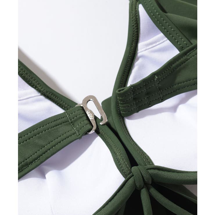 ソリッドカラー ラッフルフリル Vネック | レースレディース  | 詳細画像13 