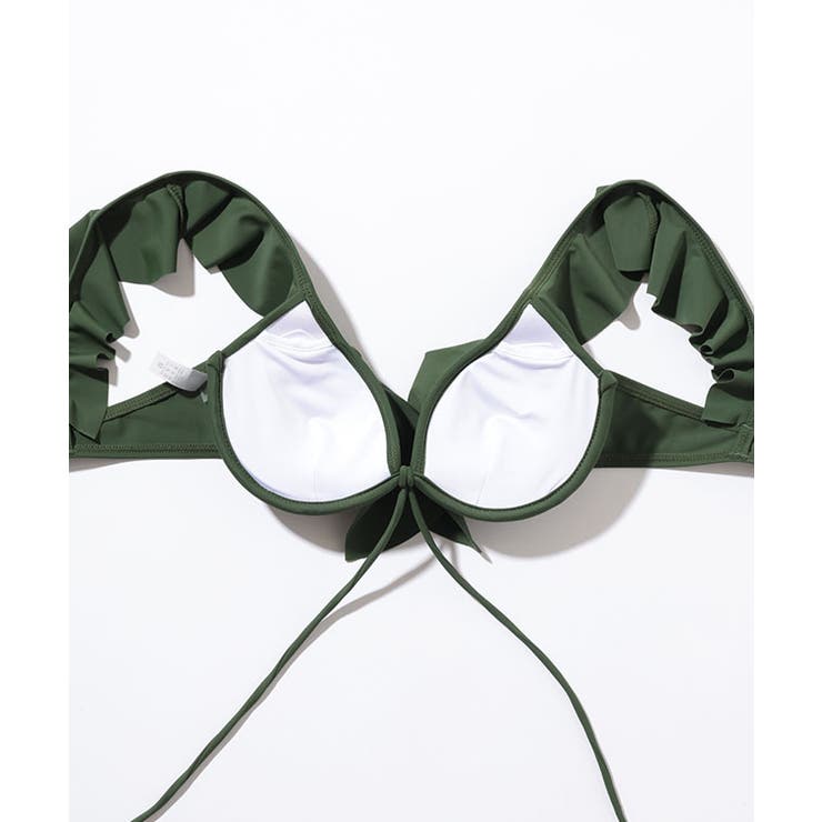 ソリッドカラー ラッフルフリル Vネック | レースレディース  | 詳細画像14 