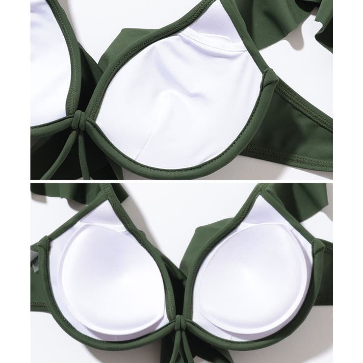 ソリッドカラー ラッフルフリル Vネック | レースレディース  | 詳細画像15 