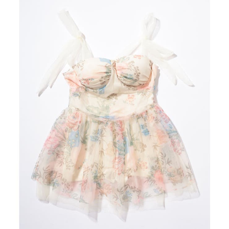 チュール レイヤード 花柄 | レースレディース  | 詳細画像8 