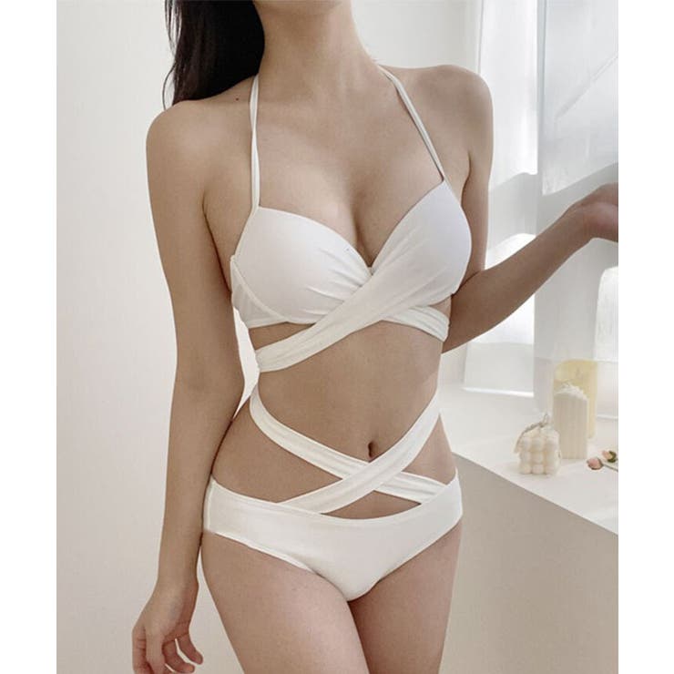 関税込み★CUPSHE★ホルターネック クロスリボン ワンピース水着 関税込み☆CUPSHE☆ホルターネック クロスリボン ワンピース水着