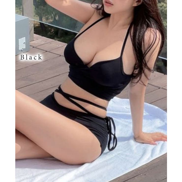 Cider☆Vネック ツイスト クリス クロス ビキニセット Swimsuit🩱 - Cider