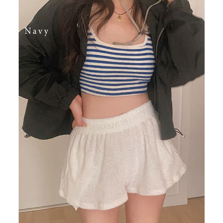 パイル ボーダー ショートパンツ付き | レースレディース  | 詳細画像5 