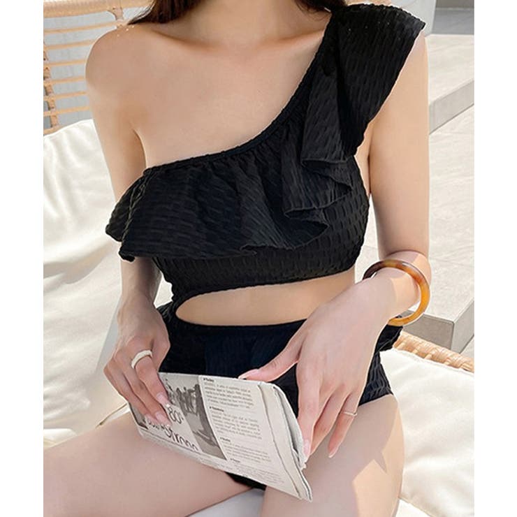 ワンショルダー オープンカット フリル | レースレディース  | 詳細画像6 