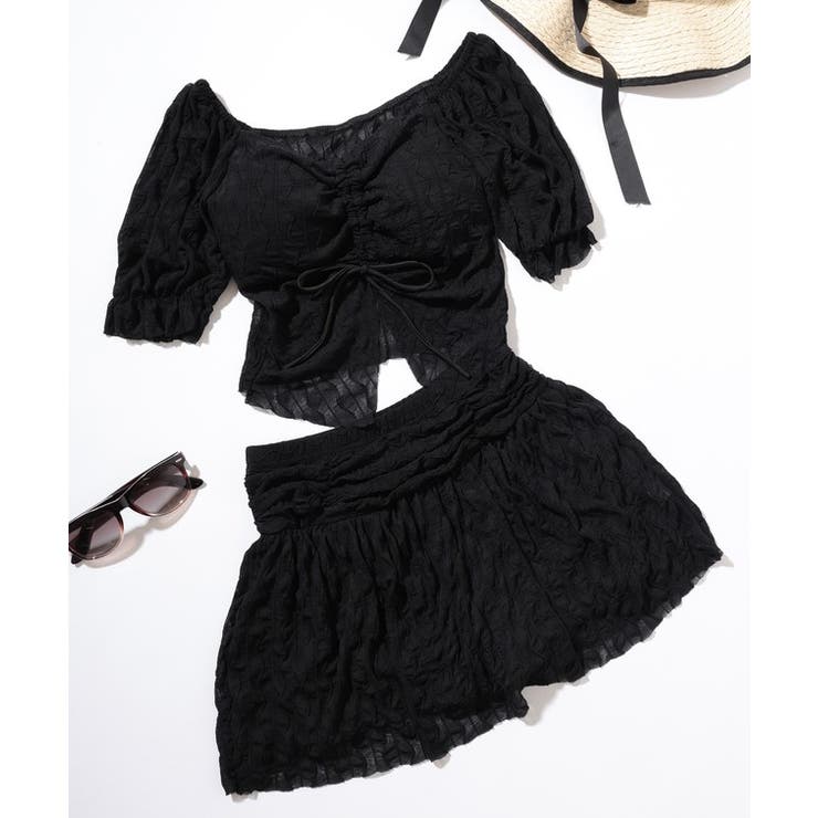 【2点セット】フロントシャーリング シアー パフスリーブ | レースレディース  | 詳細画像7 