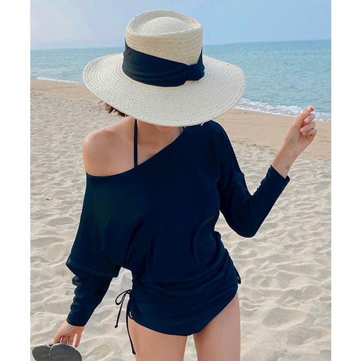 【3点セット】ワンショルダー ラッシュガード付き ビキニ | レースレディース  | 詳細画像6 