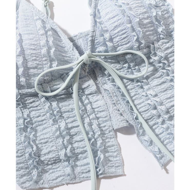 【3点セット】ビスチェ風 フリル パレオ付き | レースレディース  | 詳細画像16 