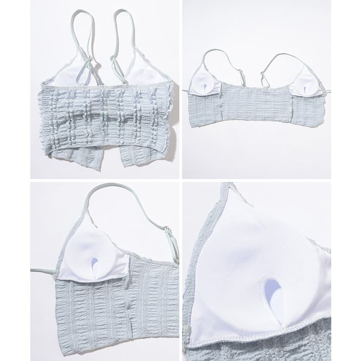 【3点セット】ビスチェ風 フリル パレオ付き | レースレディース  | 詳細画像17 