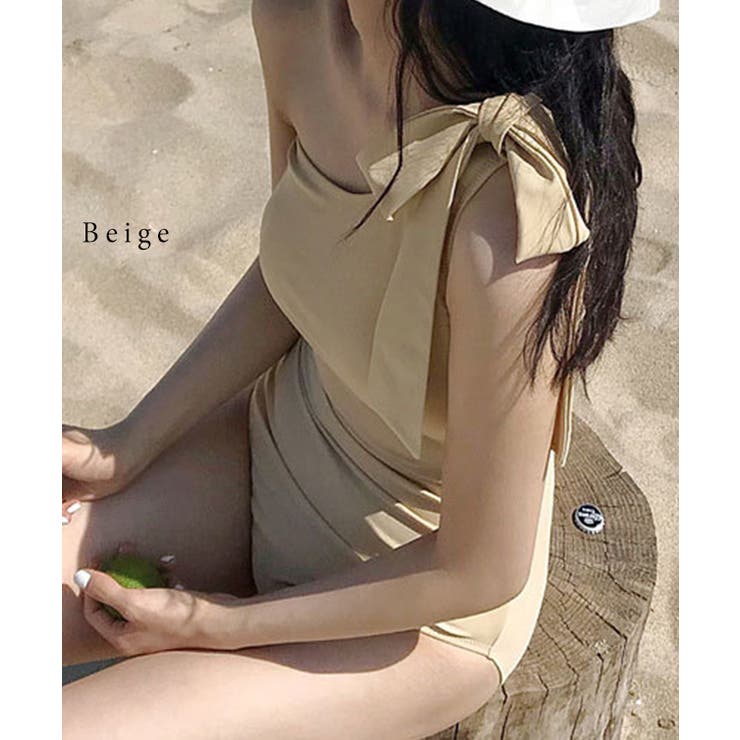 ワンショルダー 肩リボン サイドシャーリング | レースレディース  | 詳細画像5 