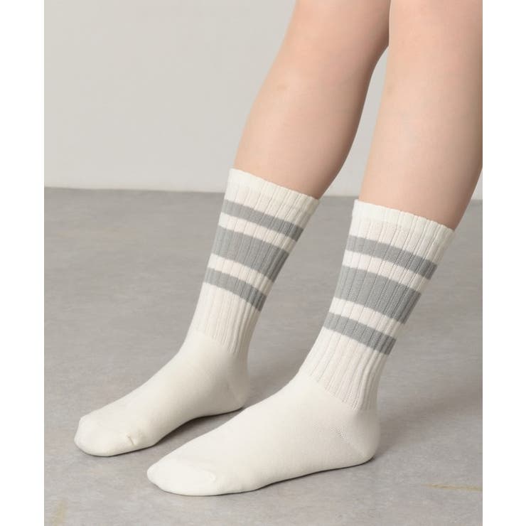 【4足セット】配色 ライン リブ | レースレディース  | 詳細画像4 